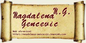 Magdalena Genčević vizit kartica